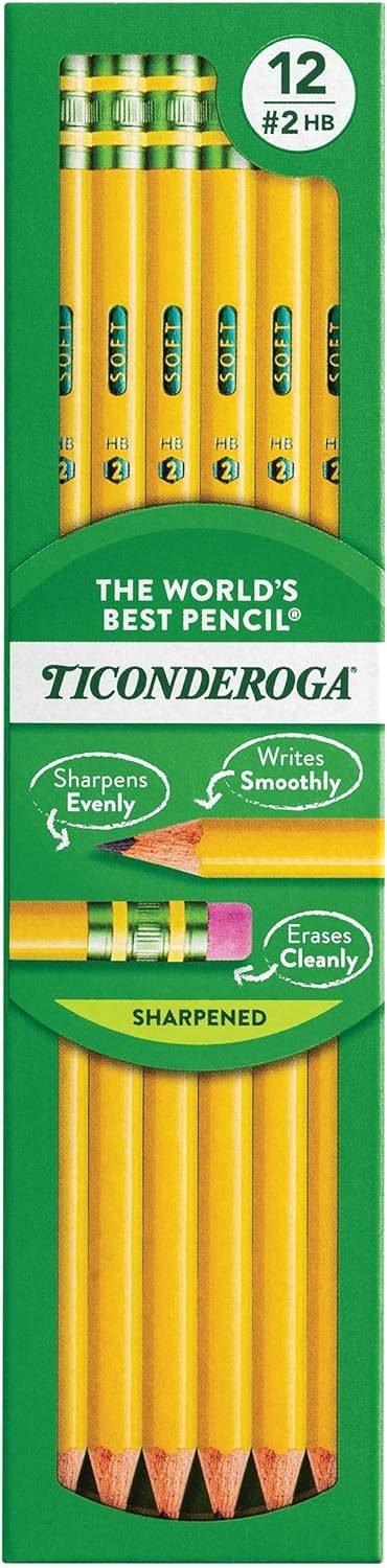 Ticonderoga Wood-Cased Pencils, Pre-Sharpened