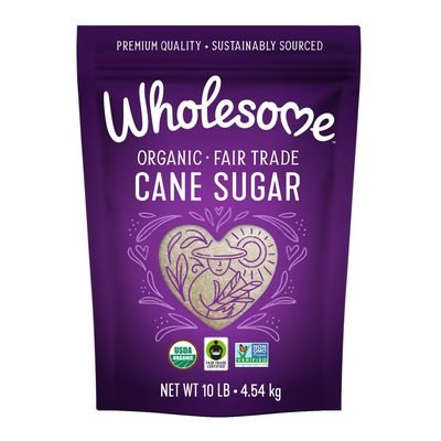 Wholesome Sweeteners 10-Pound Organic Cane Sugar, Fair Trade, Non GMO,
