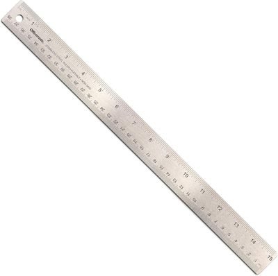 Officemate 15-Inch Flexible Stainless Steel Ruler, Metal Straight Edge