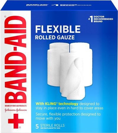 Band-Aid Brand of First Aid Products Flexible Rolled Gauze Dressing for