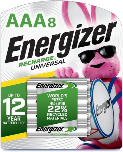 Energizer Recharge Universal Rechargeable AAA Batteries (8 Pack), Triple A
