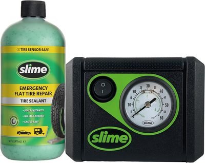 Slime 50107 Flat Tire Puncture Repair, Smart Spair, Emergency Kit For Car