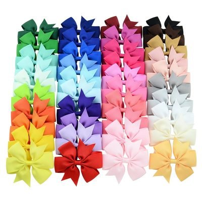 YHXX YLEN 40PCS 3 Inch Hair Bows for Girls, Toddler Hair Bow Alligator Clip