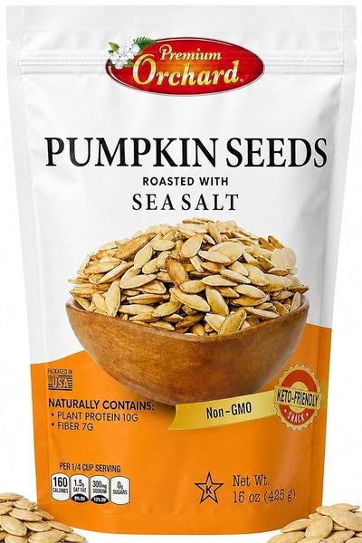 ROASTED PUMPKIN SEEDS to Eat in Shell by Premium Orchards MIXED NUTS -