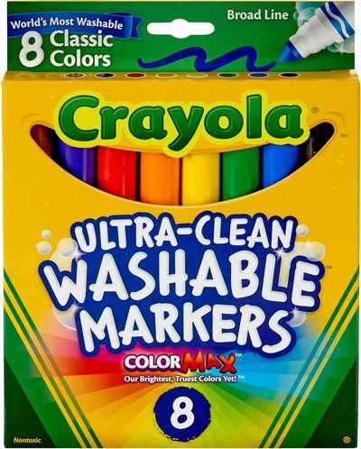 Crayola Ultra-Clean Color Max Broad Line Washable Markers-Classic Colors