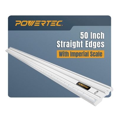 POWERTEC 50 Inch Machinist Aluminum Straight Edges, with .003'' Tolerance