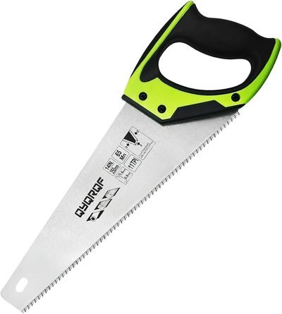 14 in. Pro Hand Saw, 11 TPI Fine-Cut Soft-Grip Hardpoint Handsaw Perfect