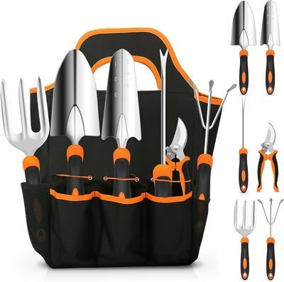 Gardening Tool Set, CHRYZTAL Stainless Steel Heavy Duty Gardening Tool