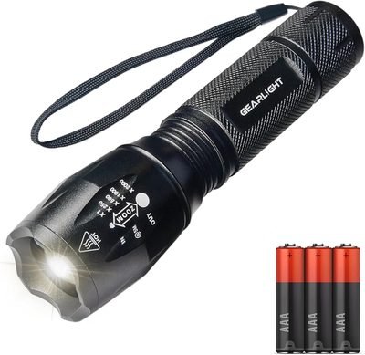 GearLight LED Flashlight Bright, Zoomable Tactical Flashlights with High