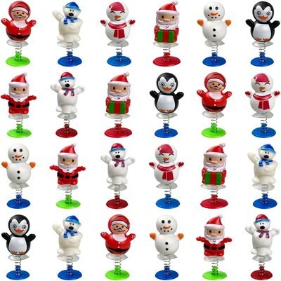 24 PCS Christmas Jumping Popper Toys for Kids Boys Girls Christmas